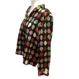 Alfred Dunner Womens 18P Petite Long Sleeve Button Down Polka Dot Silky Blouse