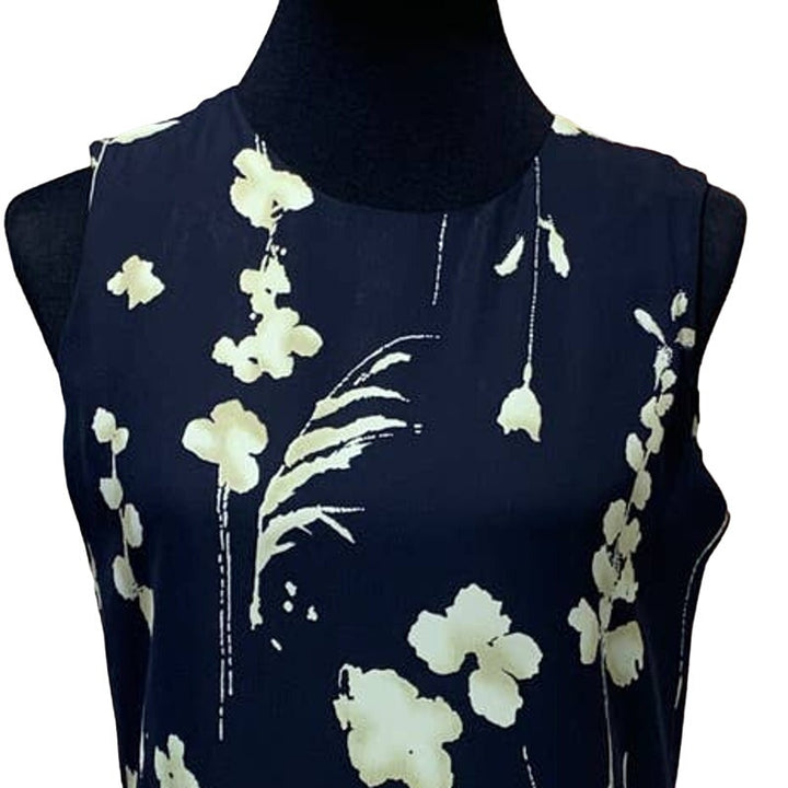 Josephine Chaus Collection Size 8 Long Sleeveless Floral Silky Sheath Dress