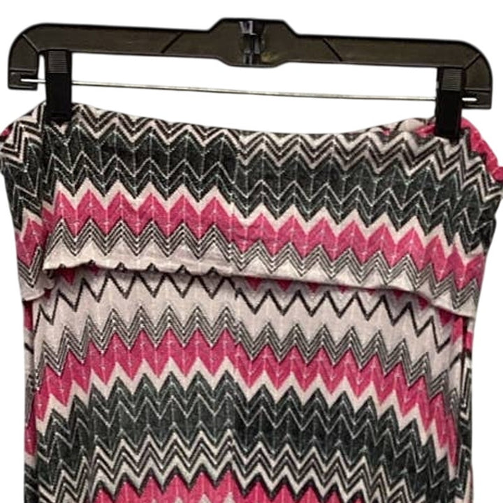 Hourglass Lilly Medium Chevron Stripe PolyBlend Handkerchief Stretchy Skirt
