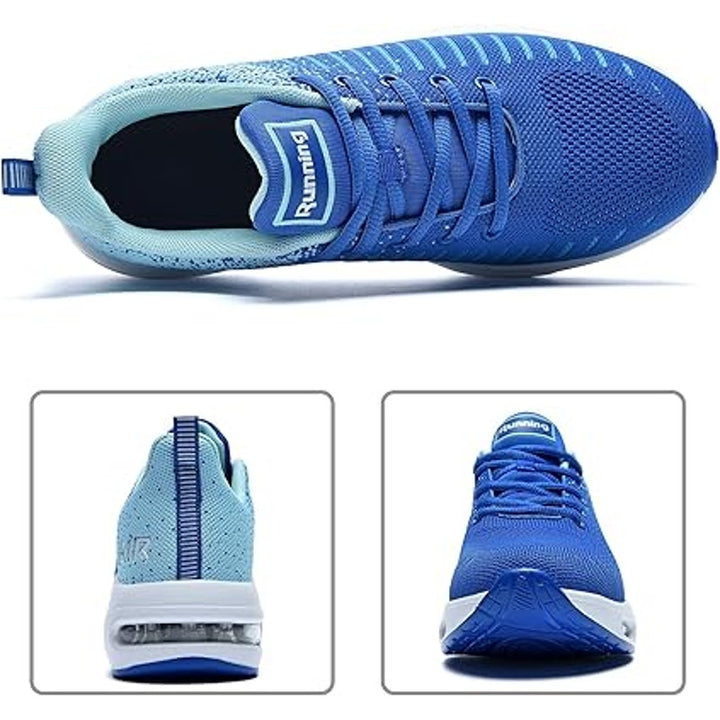 WNA Womens Size 9.5 Blue Mesh Air Cushioned Lace Up Lightweight Athletic Shoes