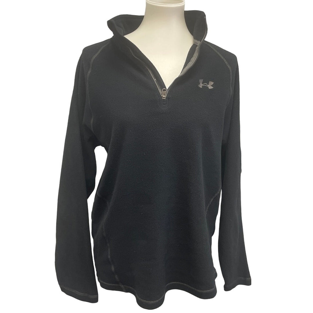 Under Amour Mens Large 100% Polyester Long Sleeve Quarter Zip Pullover Jacket