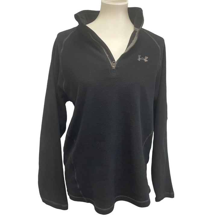 Under Amour Mens Large 100% Polyester Long Sleeve Quarter Zip Pullover Jacket