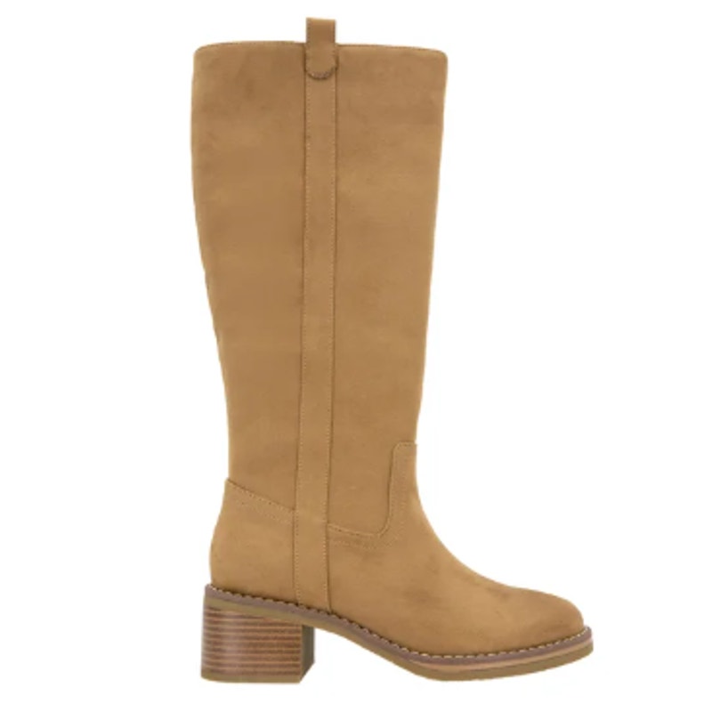 New In Box Kensie Womens Size 10 Brown Faux Suede Naya Knee High Zip Up Boots