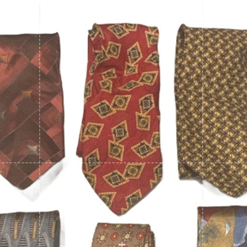 6 Gold Red Silver Polka Dot Floral Geometric Vintage &amp; Newer Mens Neck Ties
