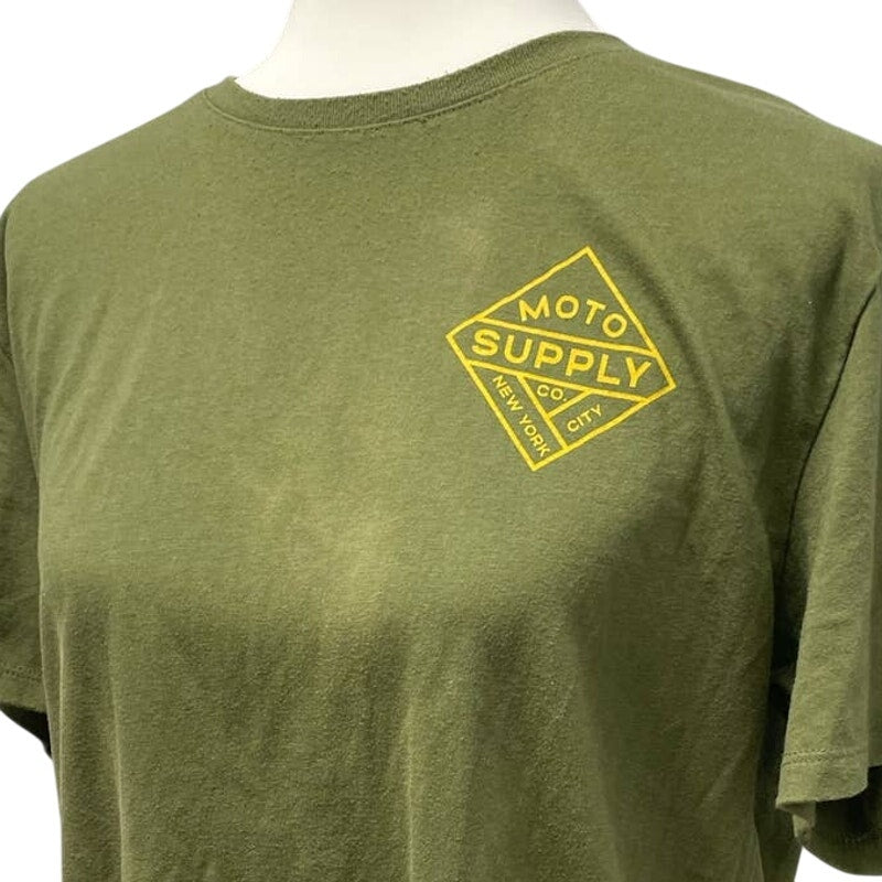 Goodfellow &amp; Co Mens Large Motorcycle Classic Fit Short Sleeve Cotton Blend Tee