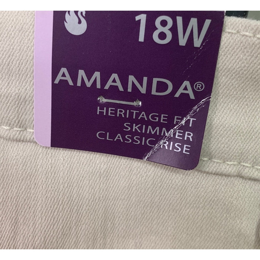 New Gloria Vanderbilt Womens 18W Amanda Heritage Fit Skimmer Classic Rise Shorts
