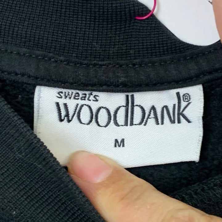 Upcycled Hand Printed Womens Medium This is Love John 19:30 Black Sweatshirt