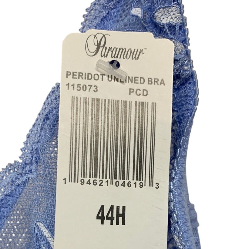 New Paramour Size 44H Peridot Unlined Scalloped Lace 3-Hook Underwire Bra