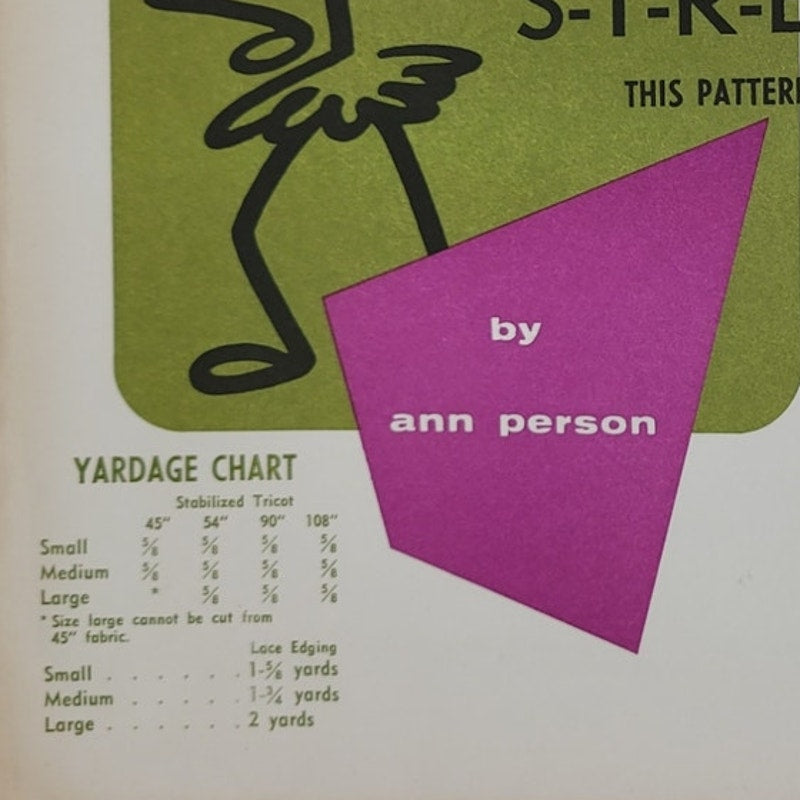 Vintage 1967 Stretch &amp; Sew 2060 Taffetized Tricot Half Slip Uncut Sewing Pattern