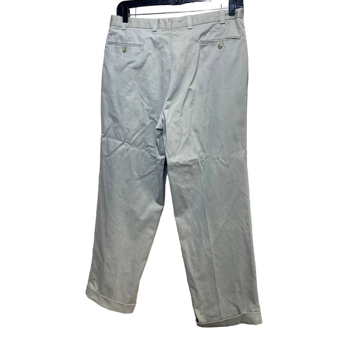 Lauren Ralph Lauren 36W 32L Pleated Front Chino Khaki Tan Casual Cuffed Pants