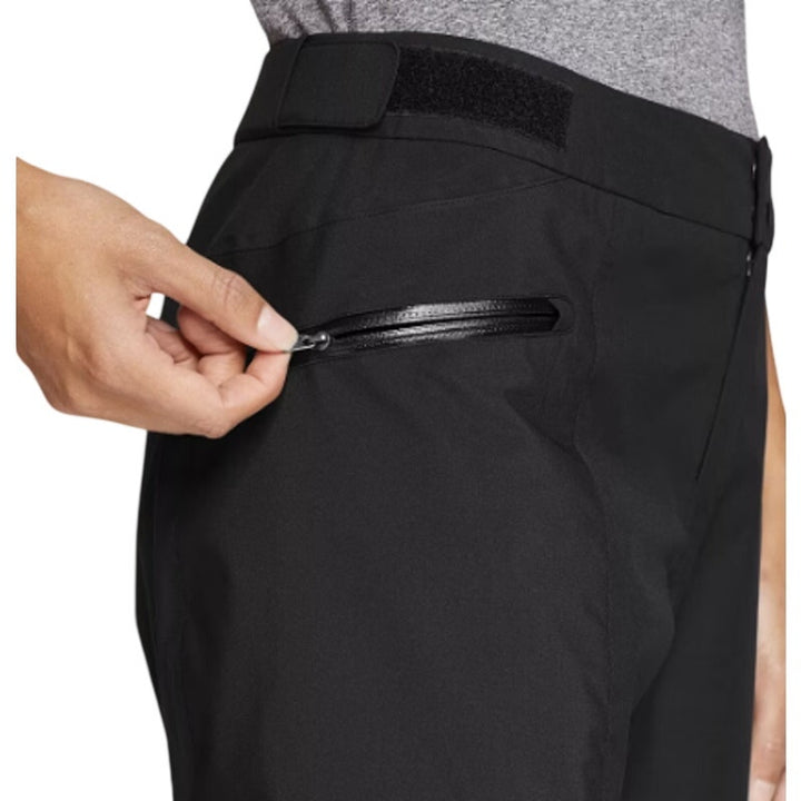New Eddie Bauer Womens Black Cloud Cap Stretch Waterproof Outdoor Rain Pants