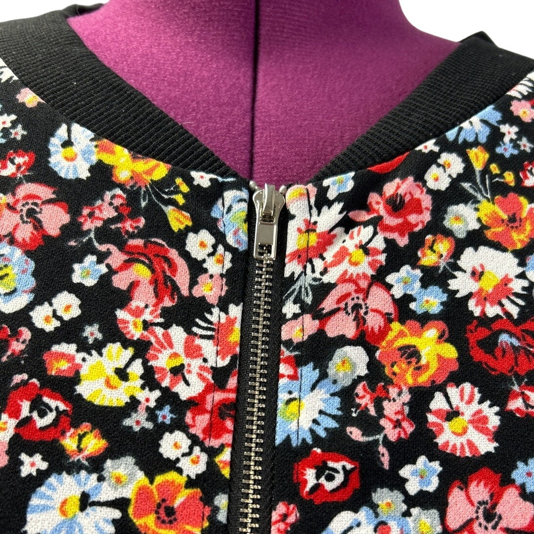 Shein Womens Plus Size 3X Long Sleeve Floral Full Zip Up Lightweight Jacket