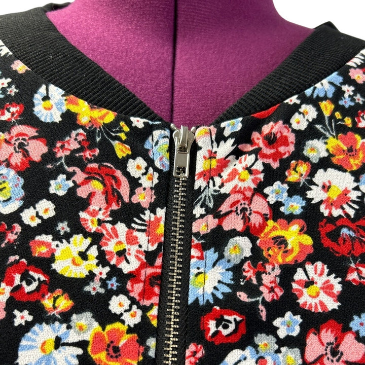 Shein Womens Plus Size 3X Long Sleeve Floral Full Zip Up Lightweight Jacket