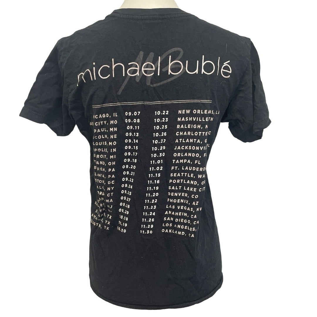 Michael Buble Womens Medium Short Sleeve Crew Neck Concert Tee Shirt