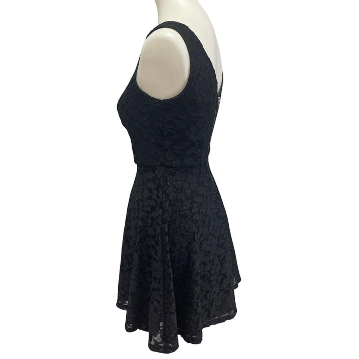Speechless Juniors Size 7 Back Zip Lace Overlay Fit Flare Knee-Length Dress LBD