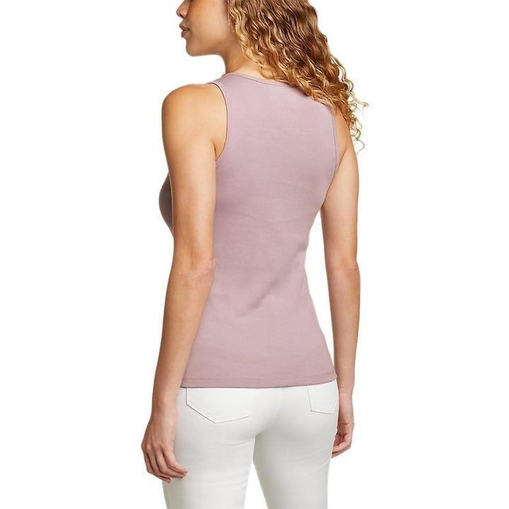 New Eddie Bauer Women Dusty Iris Purple Sleeveless Favorite Notch VNeck Tank Top