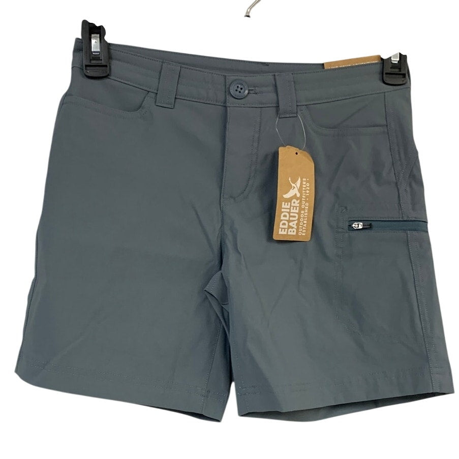 New Eddie Bauer Womens Graphite Blue UPF 50+ Rainier Hiking Shorts w Pockets