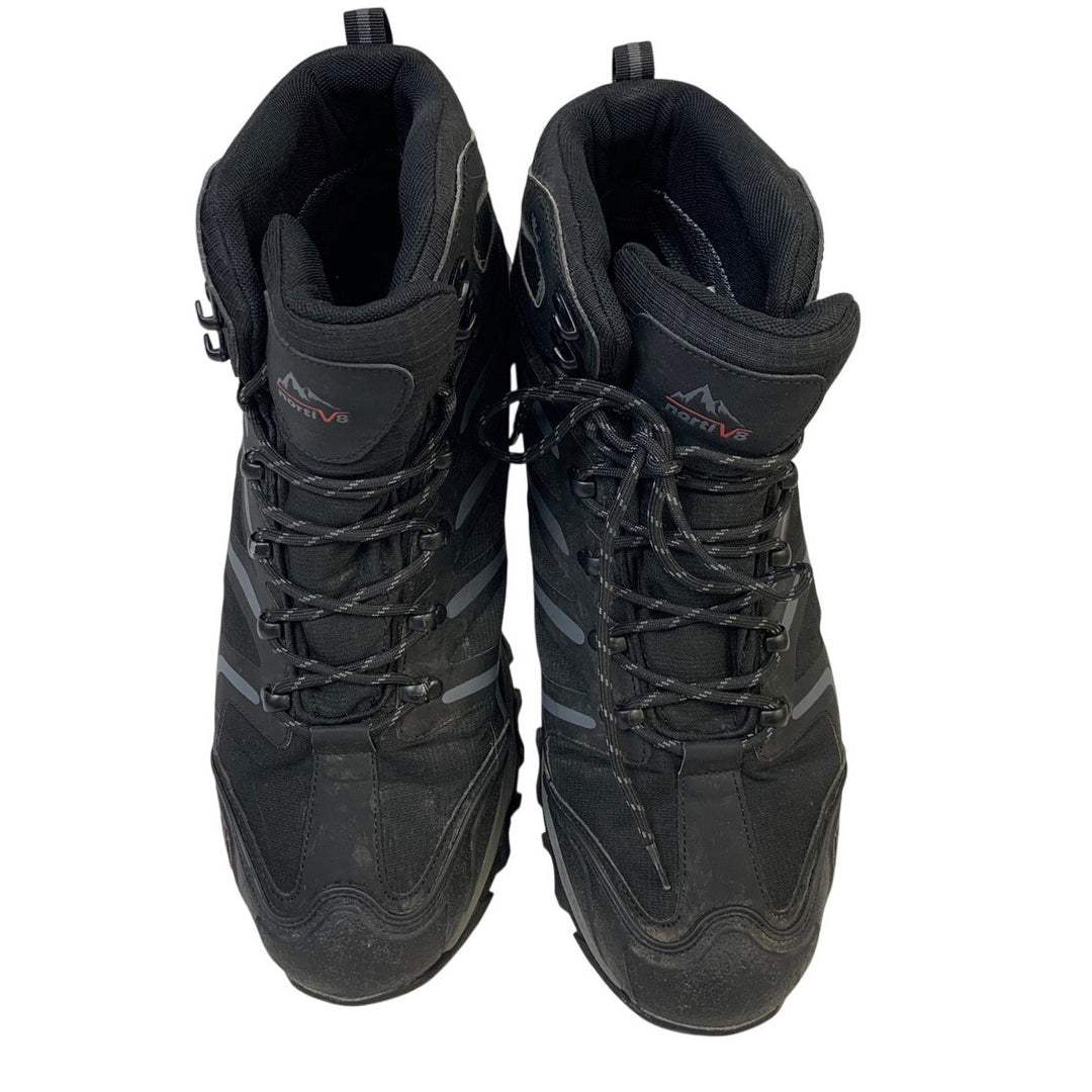 Nortiv8 Mens Size 15 Black Lace Up Ankle High Waterproof Hiking Trekking Boots