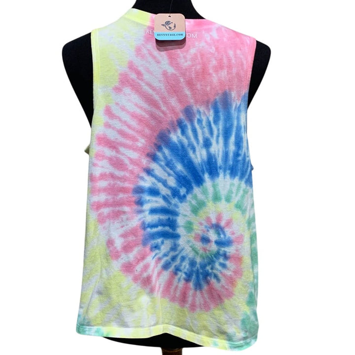 Hand Printed Upcycled Child XXL Saving the Planet is My Superpower Tank Top