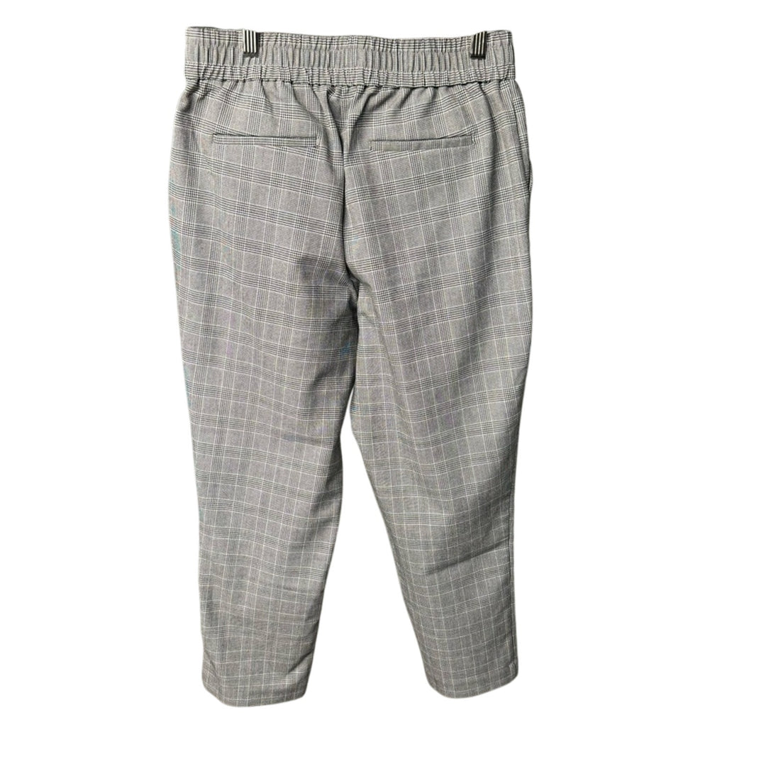 Nicole Miller New York Womens Size 10 Elastic Waist Flat Front Plaid Pants