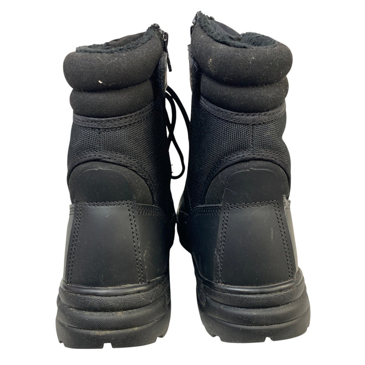 Nortiv 8 Mens Size 10.5 Black Boot Lace Up Round Toe Side Zip Outdoor Snow Boots