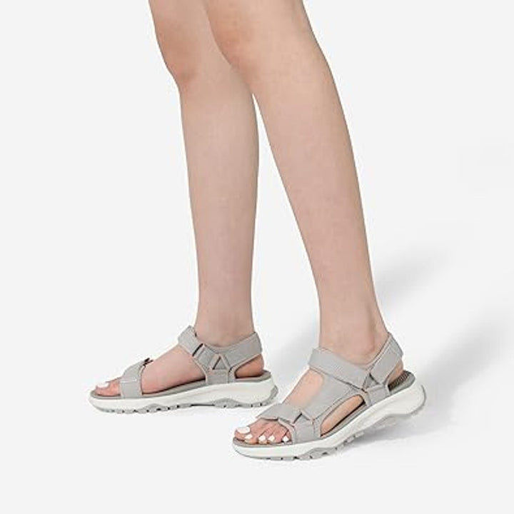 Dream Pairs Womens Size 8 Gray Hook Loop Lightweight Quick Dry Hiking Sandals