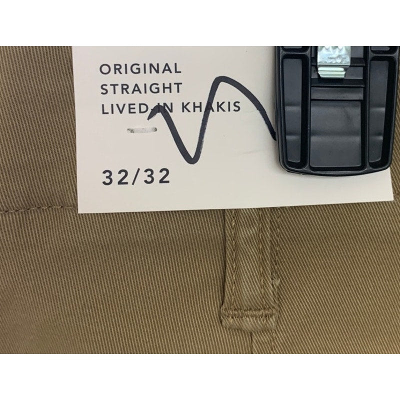 NWT New American Eagle Mens 32/32 Flex Original Straight Lived In Khaki Pants