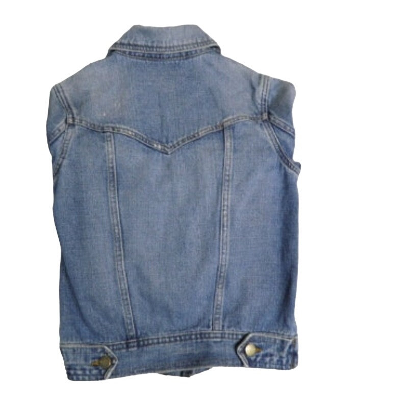 Mossimo Womens XS Casual Button Up Rugged Long Sleeve Denim Blue Jean Jacket