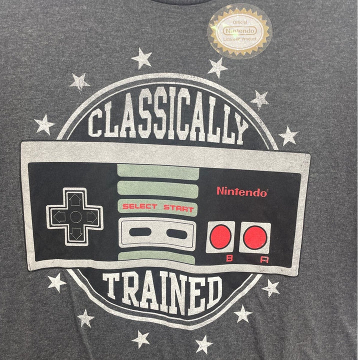 New Nintendo Mens Classically Trained Cotton Blend Short Sleeve Crew Tee