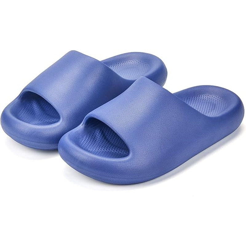 New Falada Mens Size 11.5 Royal Blue Slide On Mule Slipper Cushioned House Shoes