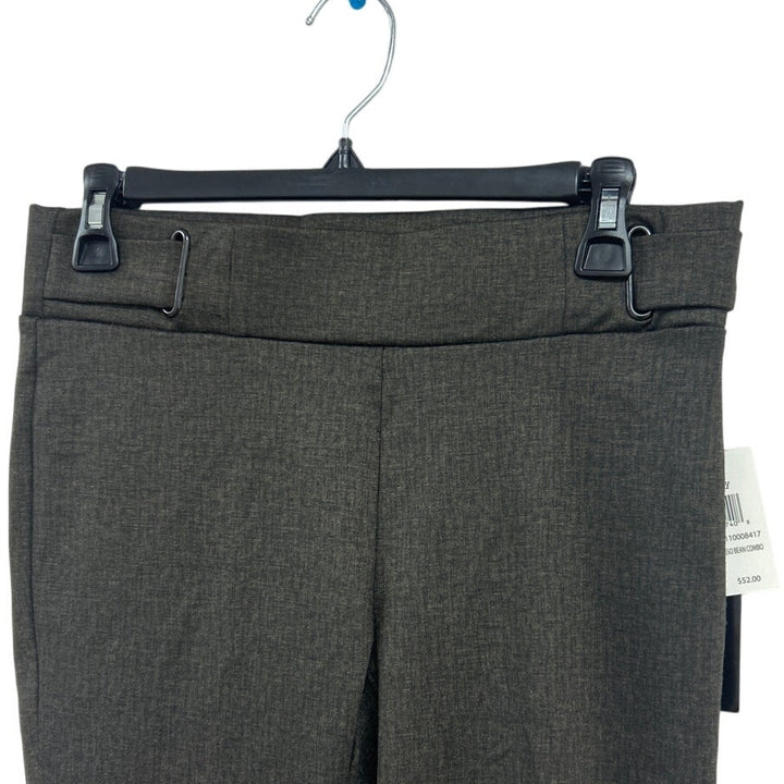 NWT New Retrology Womens Small Espresso Bean Polyester Blend Scratch Print Pants