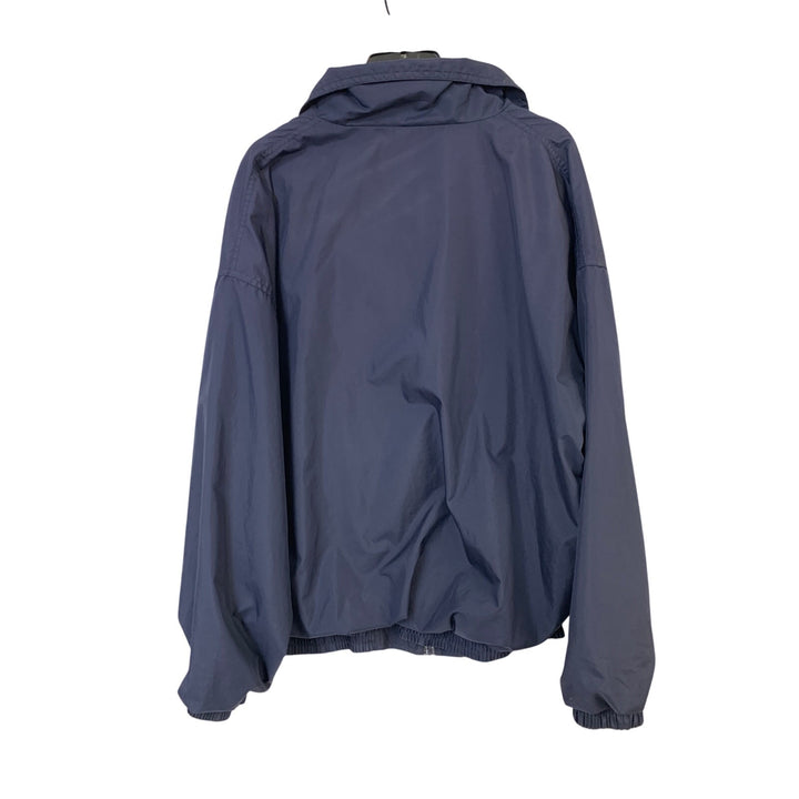 Caesars Mens Large Navy Blue Long Sleeve Collared Full Zip Bomber Jacket
