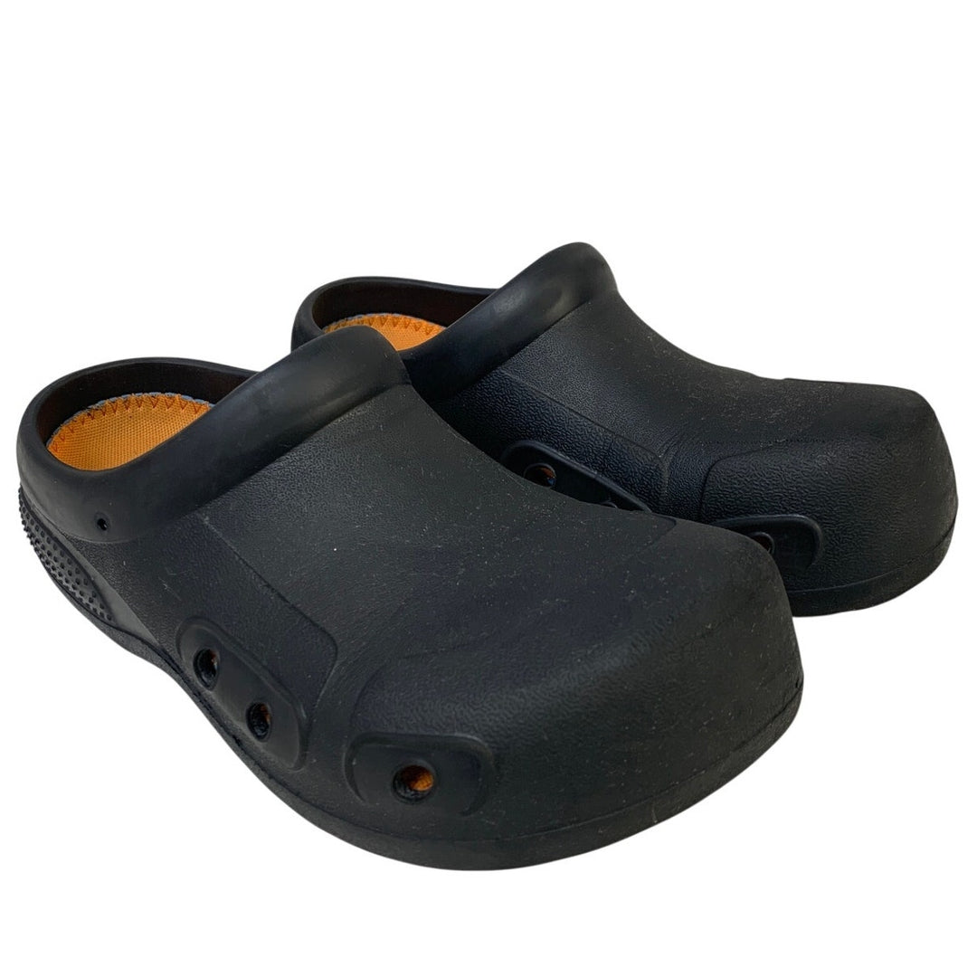 Vangelo Mens Size 10 Black Clog Slip On Closed Round Toe Waterproof Shoes