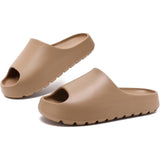Yueerlu Mens Size 7.5 Tan Soft Cloud Slide On Cushioned Sandals House Slippers