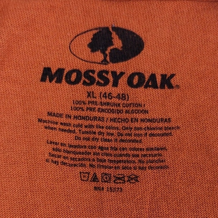 Mossy Oak 1986 Camo Mens XL 100% Cotton Short Sleeve Crew Neck Tee Shirt