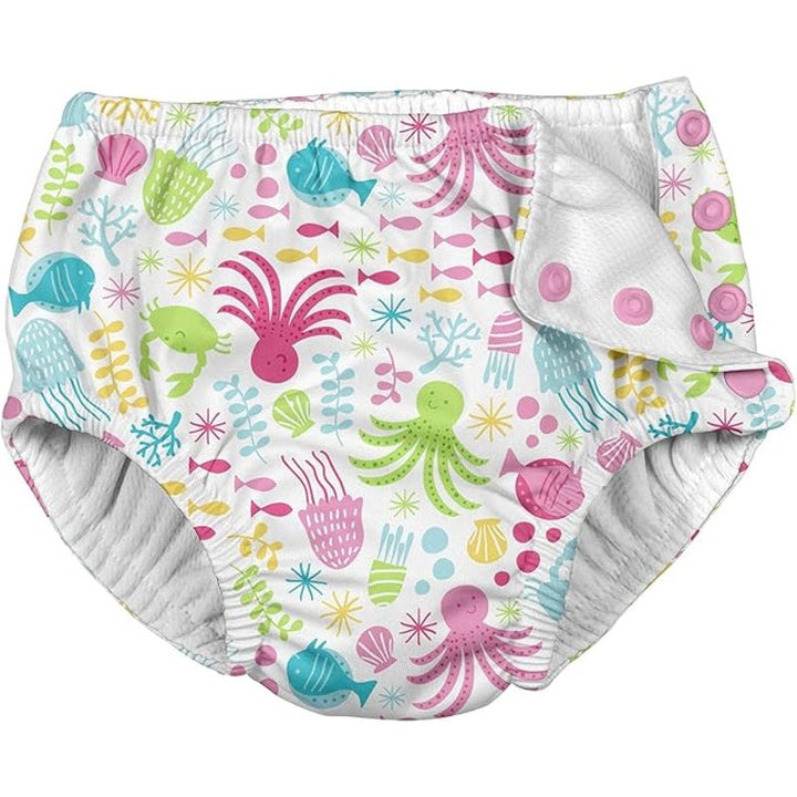 New Green Sprouts Babys 4T Sea Pals Side Snap Reusable Swimsuit Swim Diaper