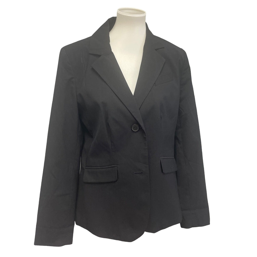 Attention Womens Size 12 Long Sleeve Button Up Lined Faux Pockets Career Jacket