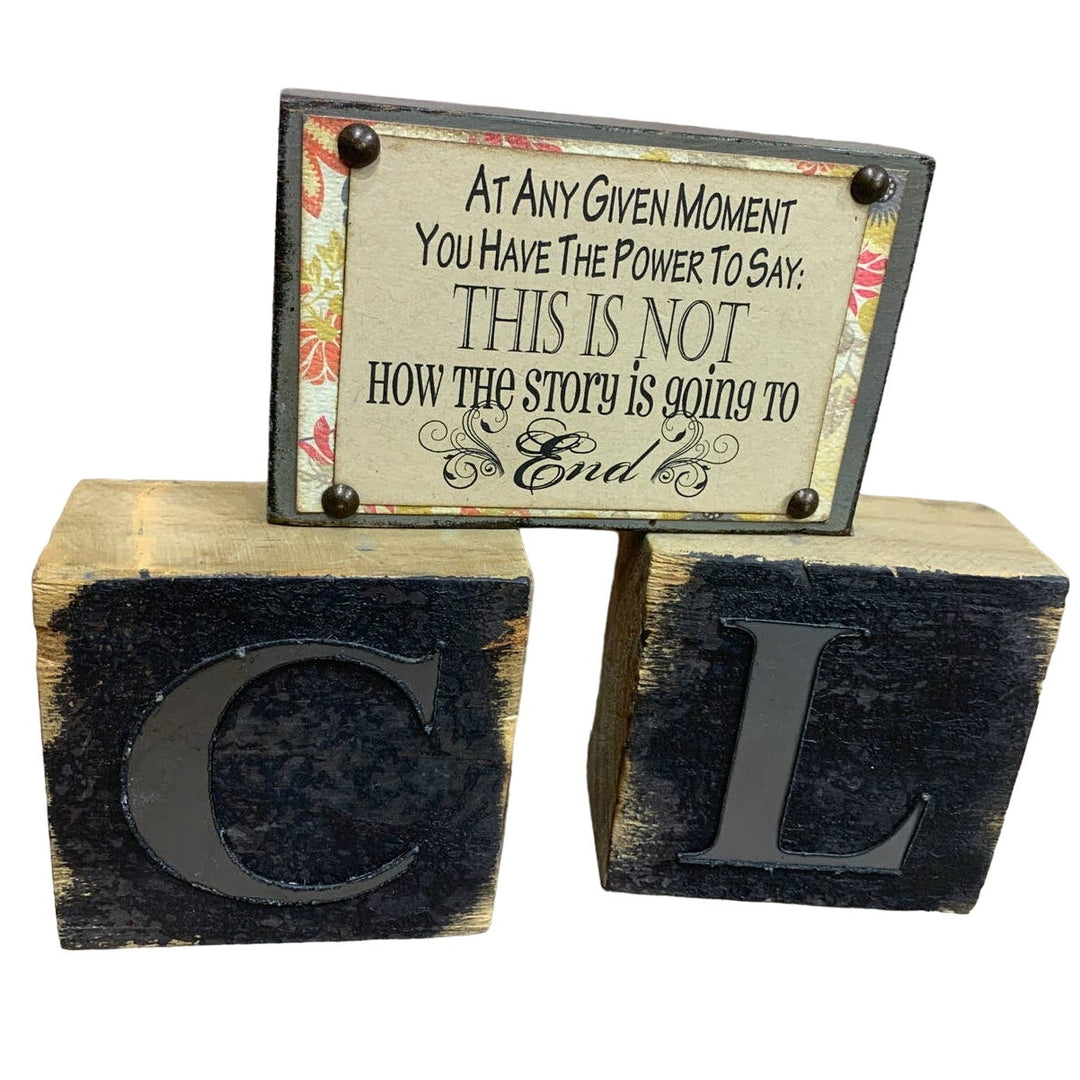 Handmade Wood Letter Block C L This Is Not How The Story Will End Magnet Plaque