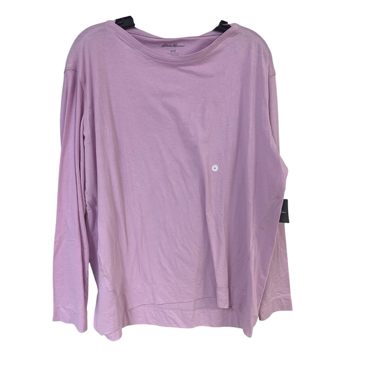 2 New Eddie Bauer Womens Small Long Sleeve Elevate Boat V Neck Tee Shirts