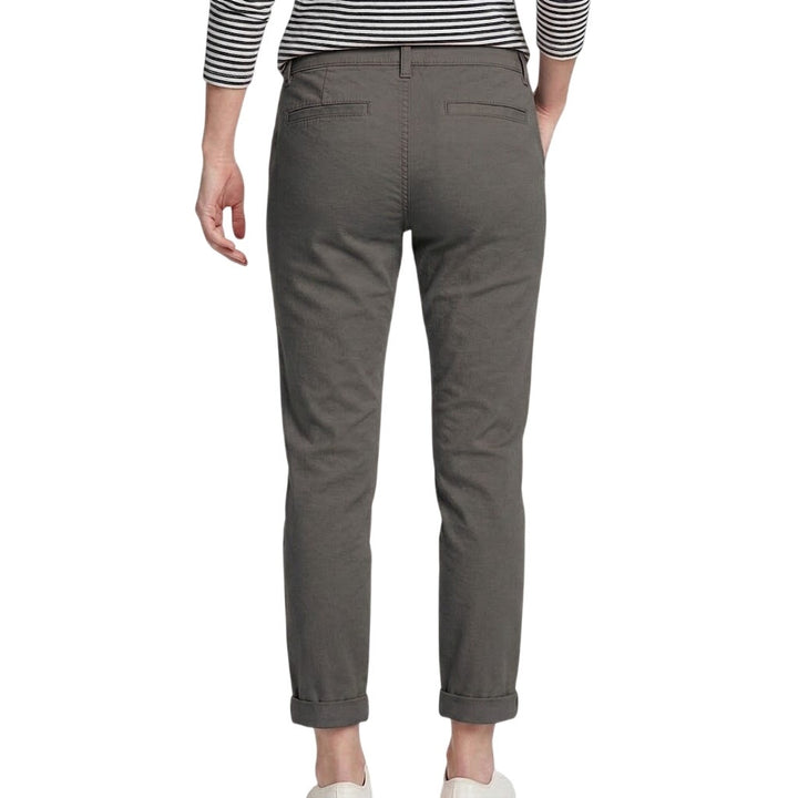 New Eddie Bauer Womens 14 Carbon Gray Boyfriend Midrise Slim Legend Wash Pants