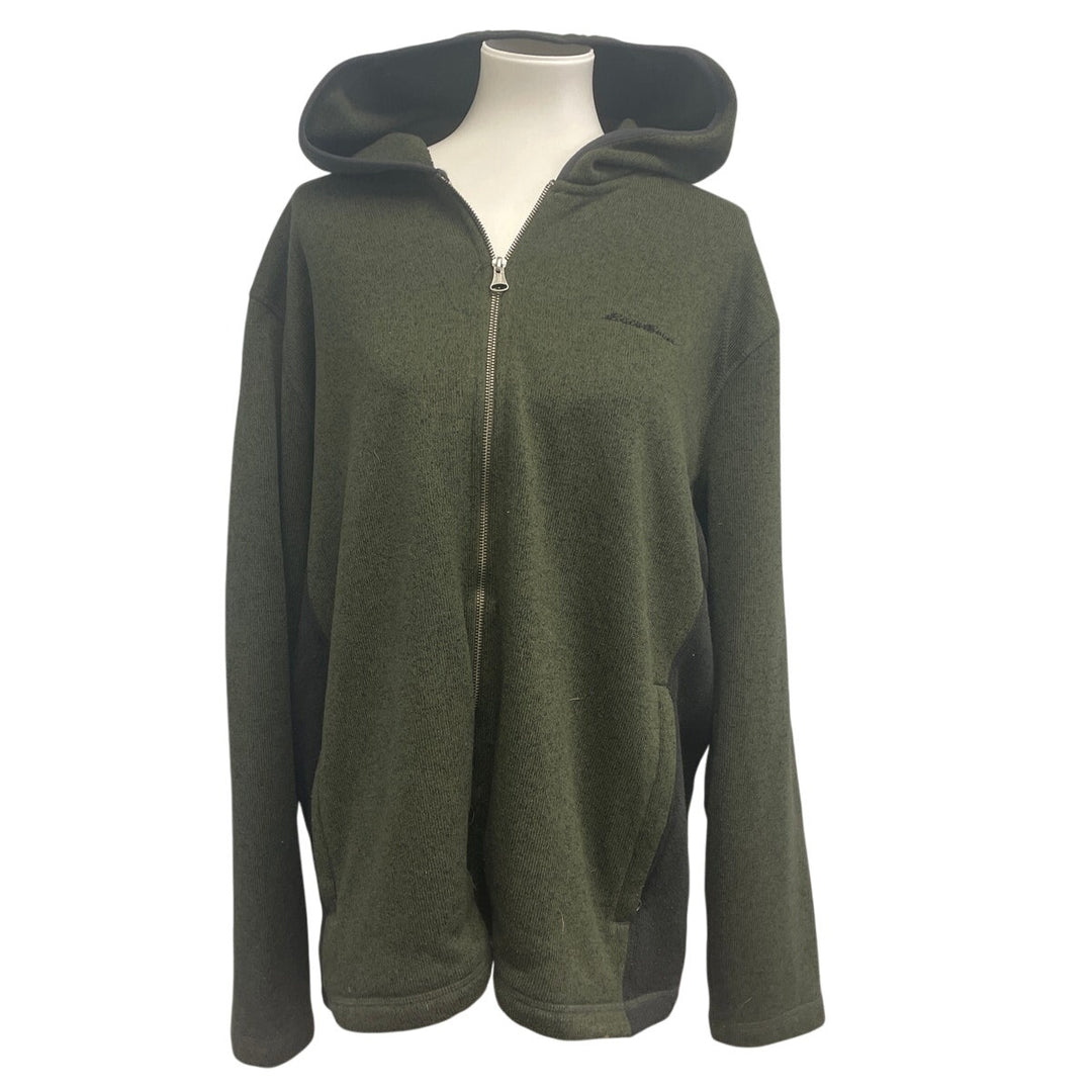 Eddie Bauer Mens XL 100% Polyester Long Sleeve Full Zip Hooded Jacket