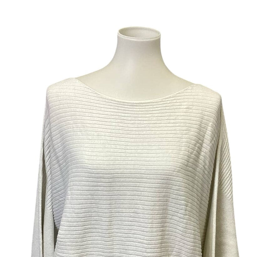 Nordstrom Large Long Sleeve Ribbed Crew Neck Organic Cotton Ecovero Sweater Top