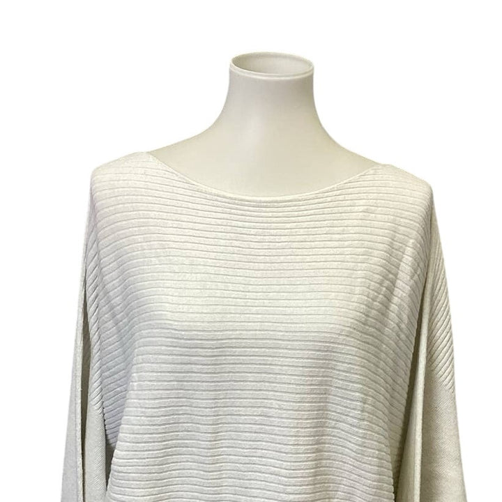Nordstrom Large Long Sleeve Ribbed Crew Neck Organic Cotton Ecovero Sweater Top