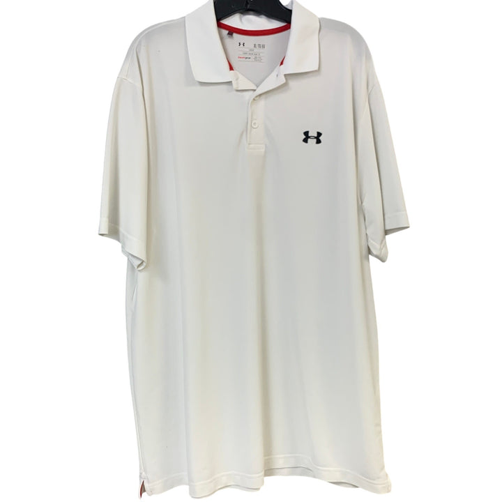 Lot of 2 Under Armour Mens XL Heat Gear Loose Short Sleeve Polo Shirts EUC