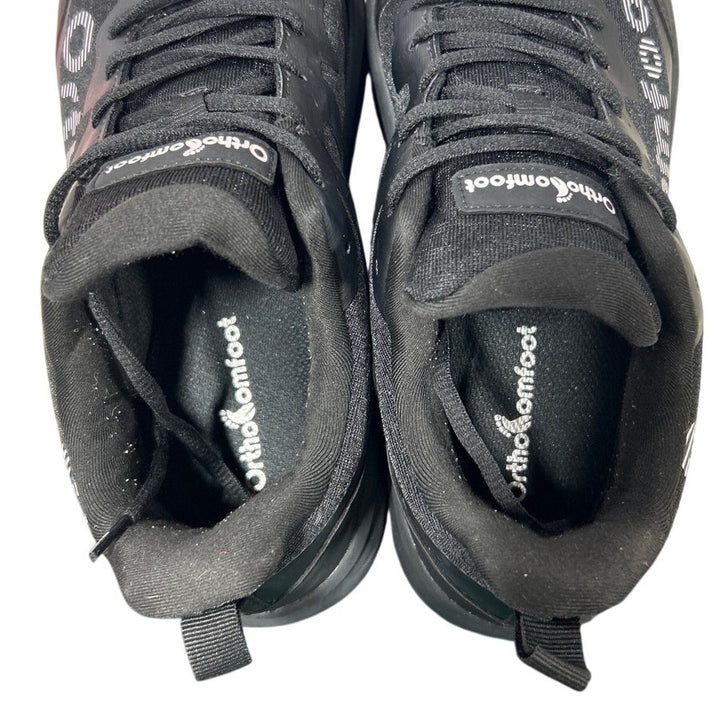 OrthoComfoot Womens Size 11 Black Lace Up Wide Toe Box Athletic Shoes