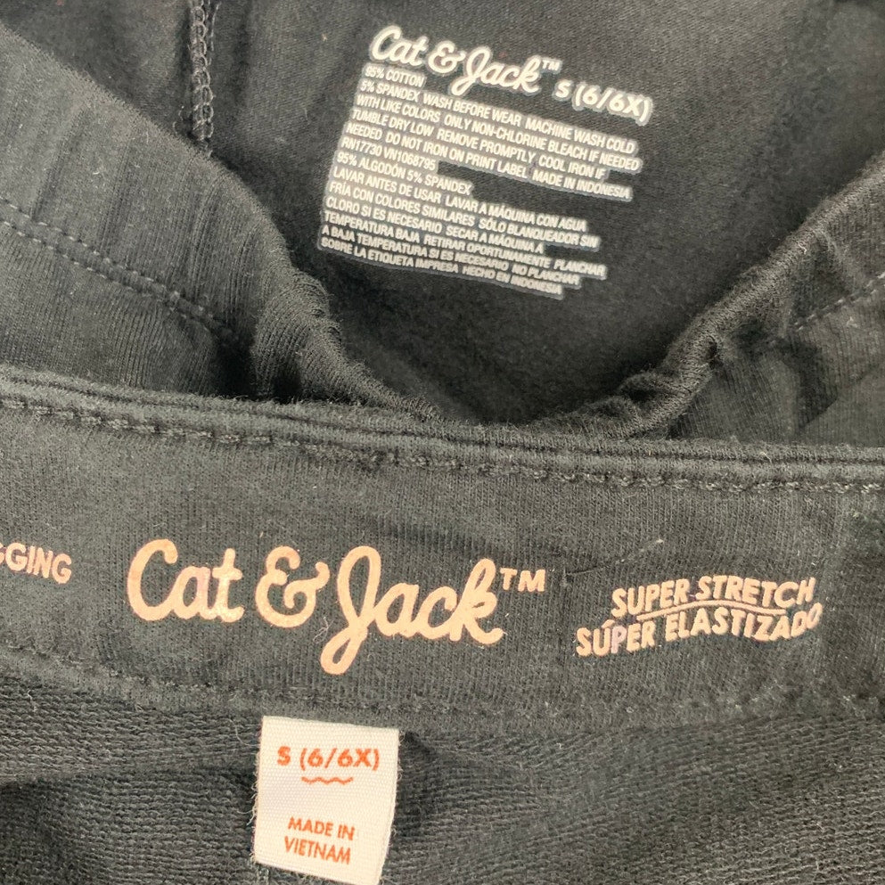 2 Cat &amp; Jack Girls Small (6/6x) Super Stretch Adjustable Waist Jegging Leggings