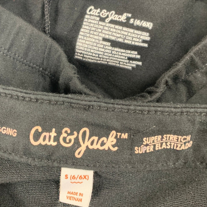 2 Cat &amp; Jack Girls Small (6/6x) Super Stretch Adjustable Waist Jegging Leggings