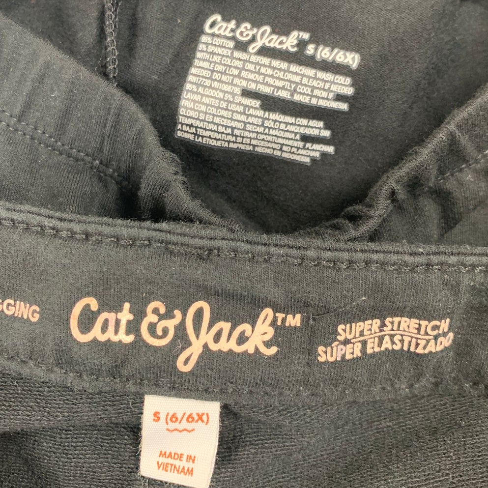 2 Cat &amp; Jack Girls Small (6/6x) Super Stretch Adjustable Waist Jegging Leggings
