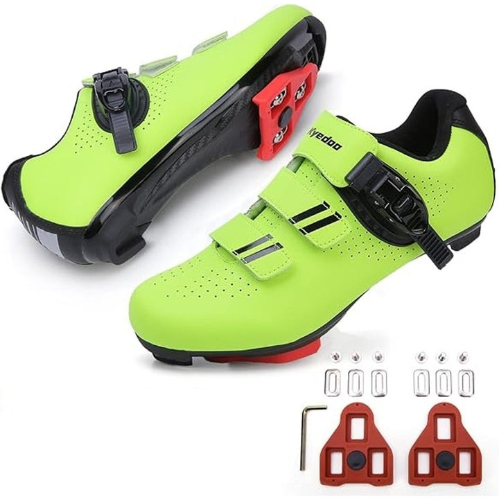 New Kyedoo Mens 10 Neon Green Delta Cleats Compatible Hook Loop Cycling Shoes