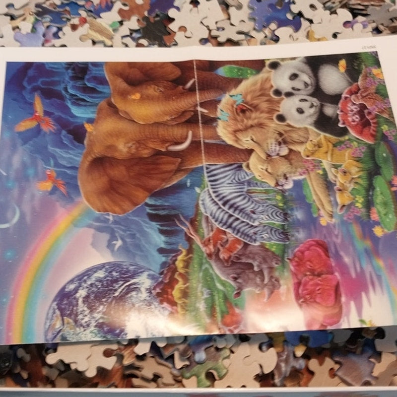 2000 Pce Ceaco Kentaro Nishino Family of the Earth Rainbow Animal Jigsaw Puzzle
